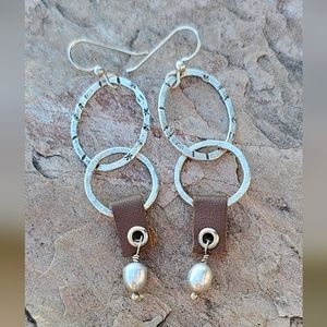 Vtg Sundance Sterling Drop Earrings